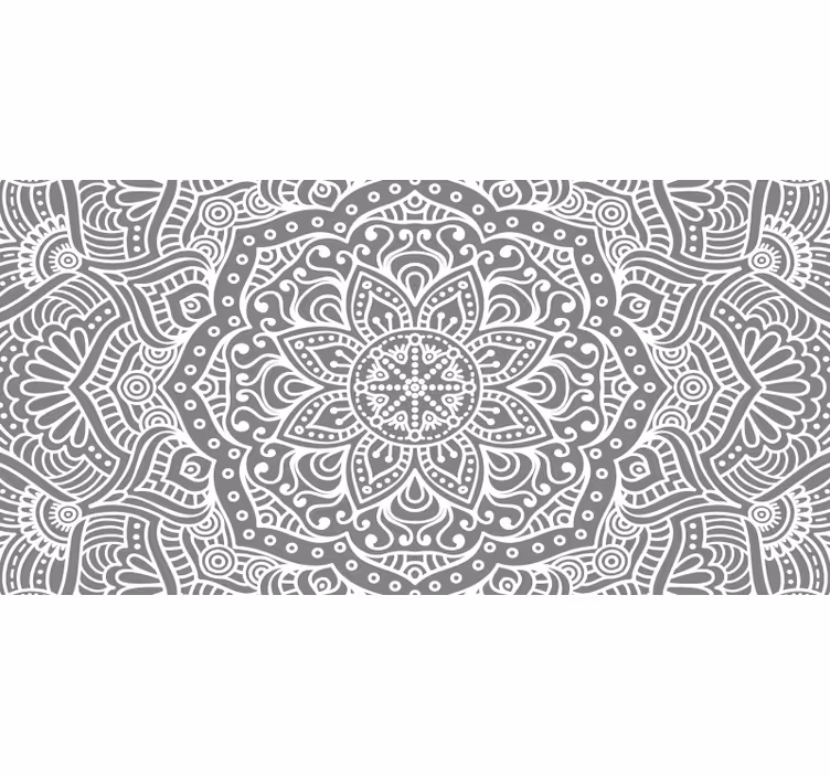 Estor enrollable gris mandala elegante - TenVinilo