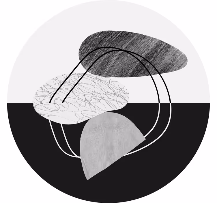Estor enrollable gris abstracción de piedra en blanco y negro - TenVinilo