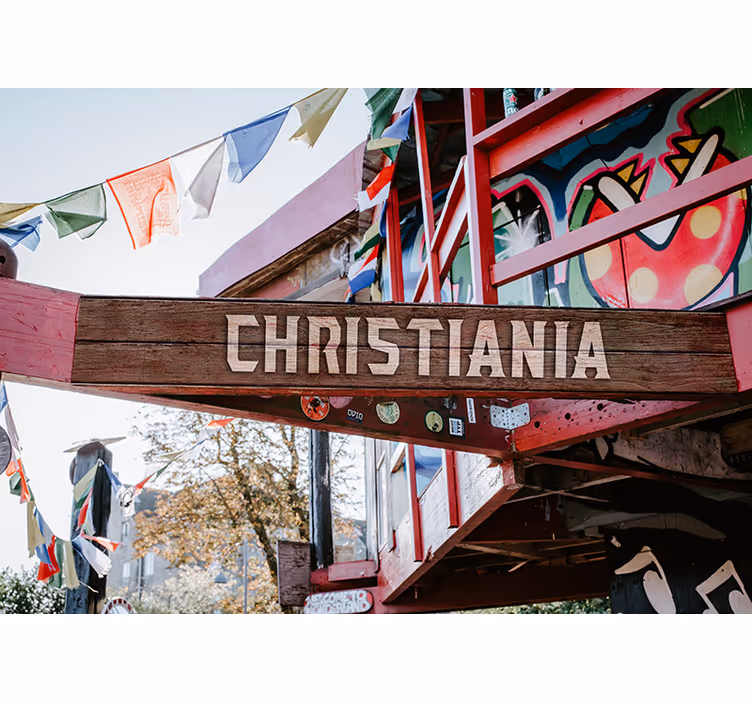 Estor enrollable habitación entrada a christiania copenhague - TenVinilo