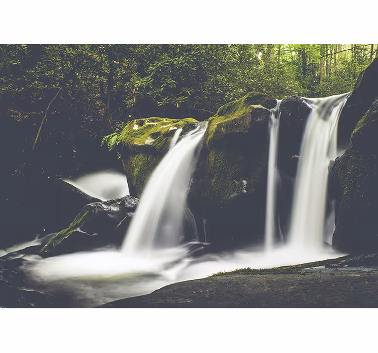 Estor enrollable habitación cascada de agua en el bosque - TenVinilo