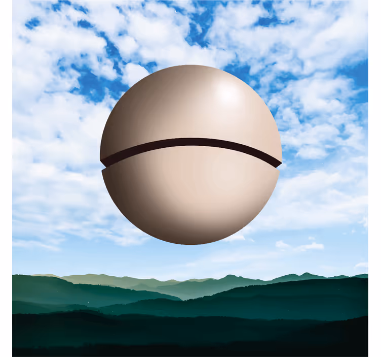 Estor enrollable salón esfera de magritte - TenVinilo