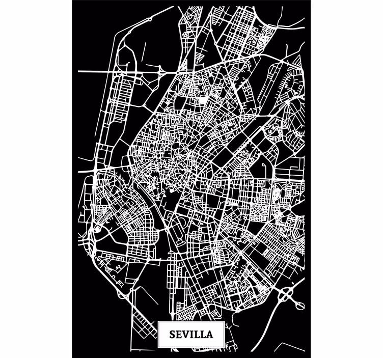 Estor enrollable salón mapa topográfico Sevilla - TenVinilo