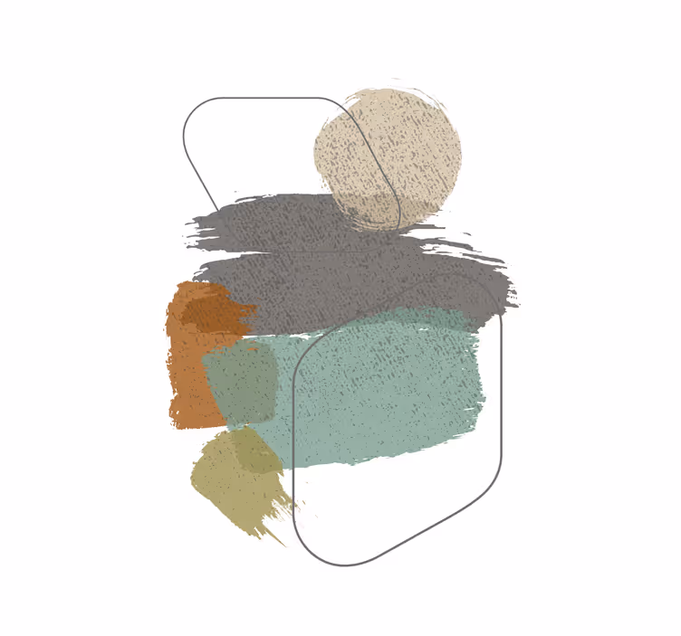 Estor enrollable salón manchas de color - TenVinilo