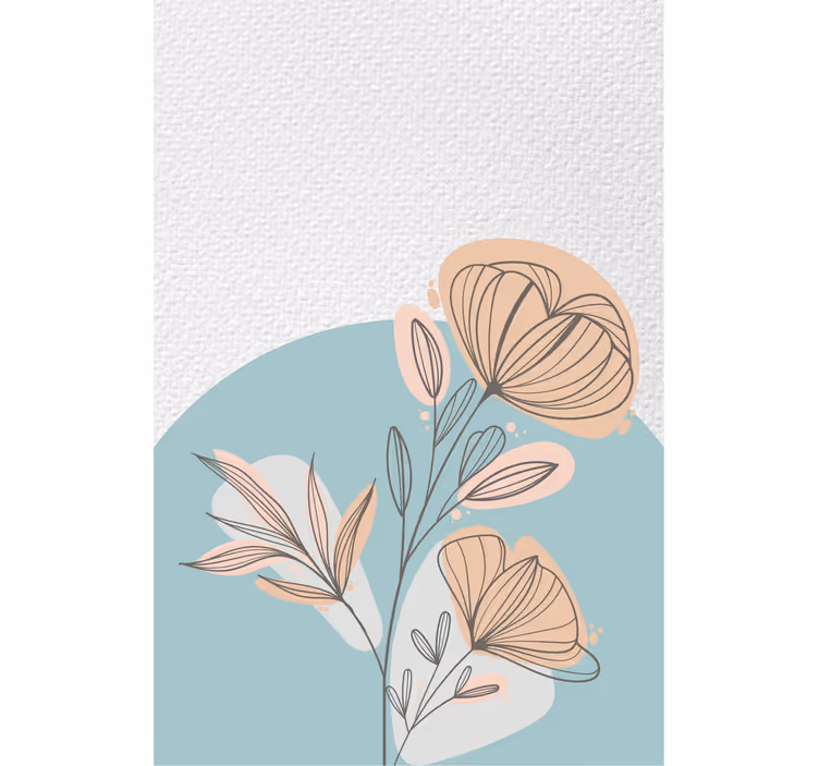 Estor enrollable salón pintura floral - TenVinilo