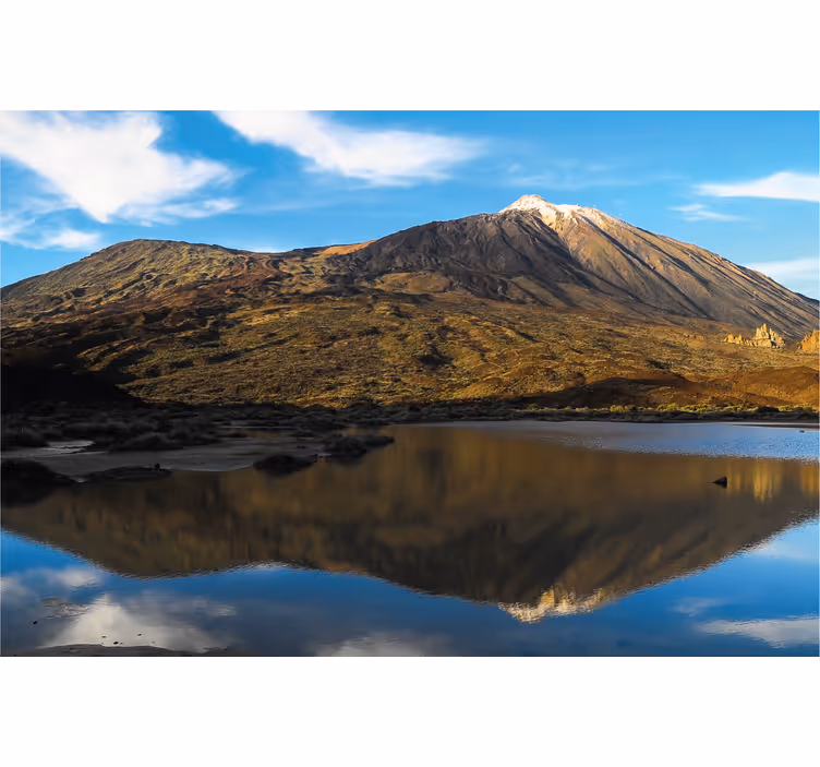 Estor enrollable salón Teide reflejado en agua - TenVinilo
