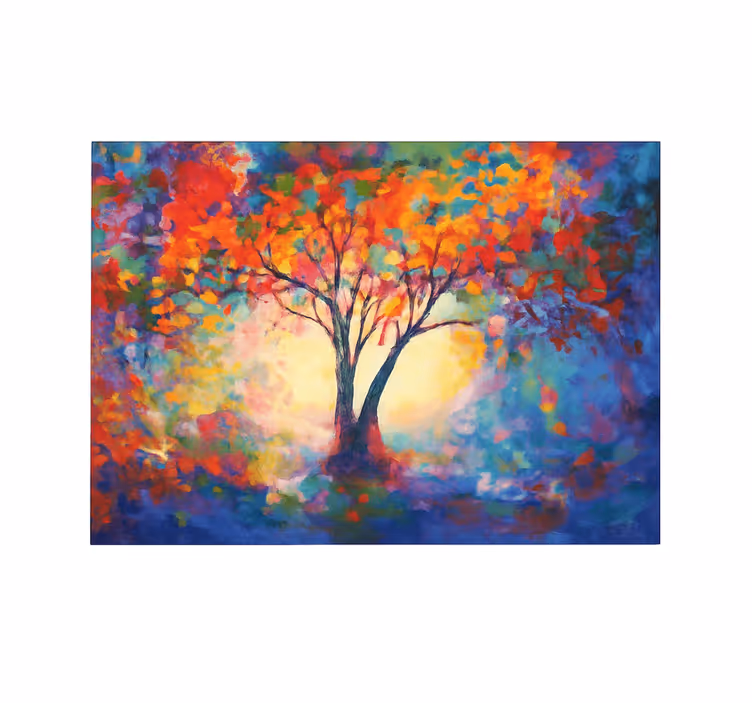 Estor enrollable salón árbol de la vida multicolor - TenVinilo