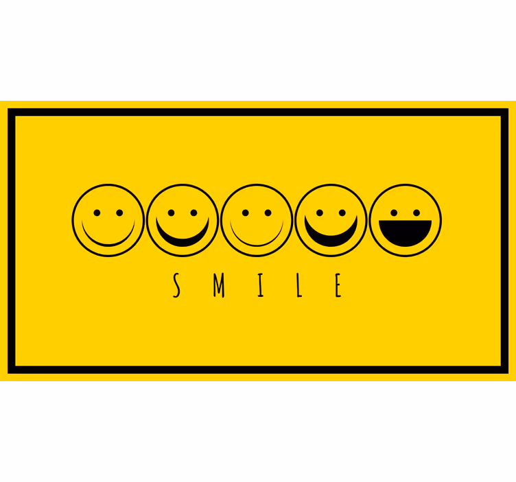 Estor enrollable habitación emoticono amarillo sonriente - TenVinilo