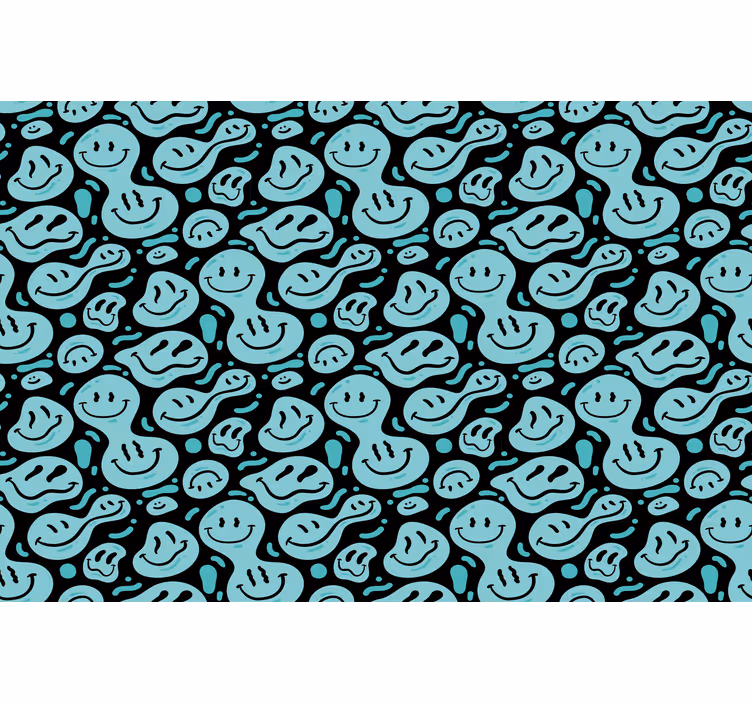 Estor enrollable habitación emoticonos sonrientes distorsionados - TenVinilo