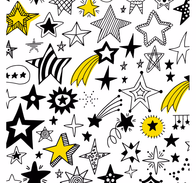 Estor enrollable habitación estrellas de doodle - TenVinilo