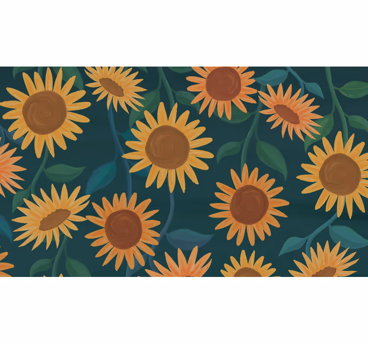 Estor enrollable habitación planta de girasoles - TenVinilo