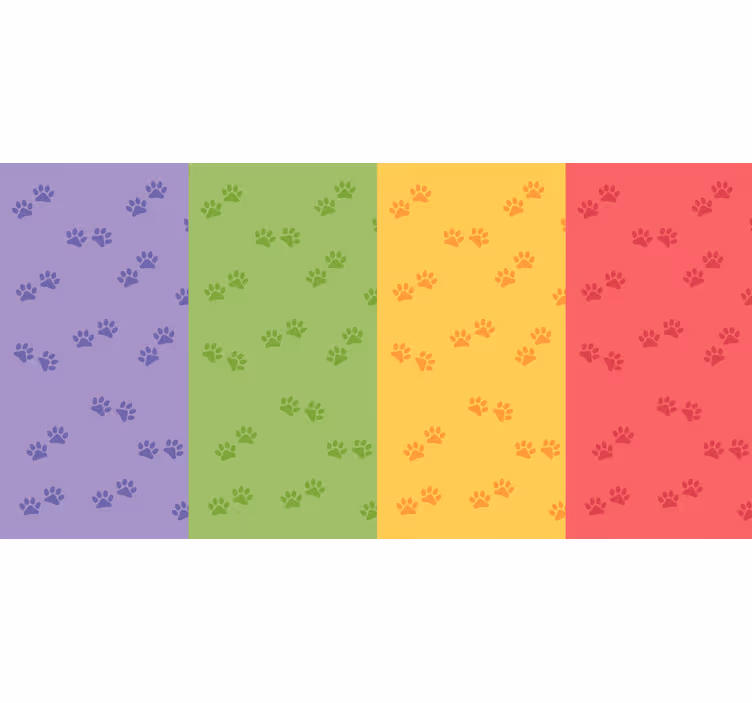 Estor enrollable habitación estampado de patas de perro - TenVinilo