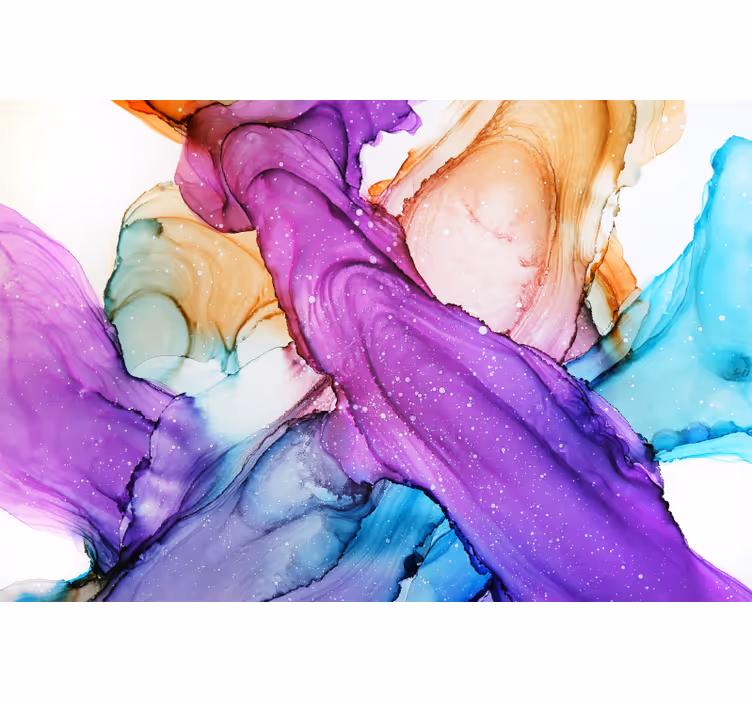 Estor enrollable habitación mezcla de colores abstractos - TenVinilo