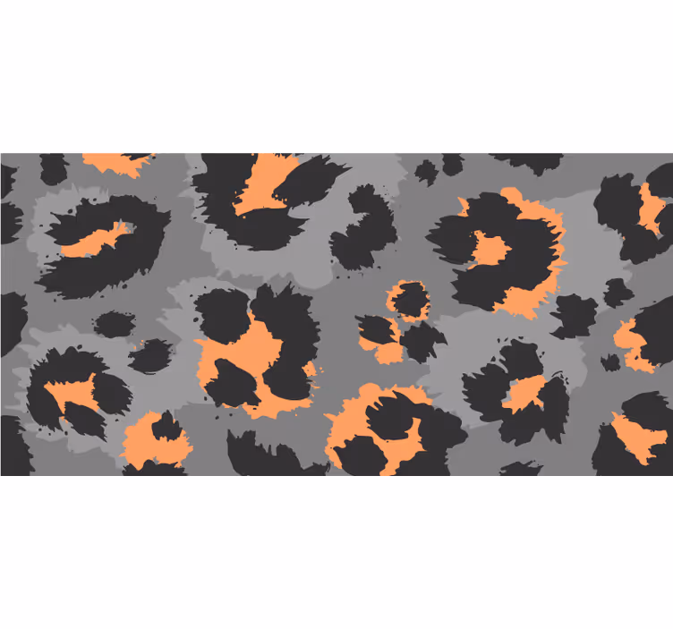 Estor enrollable habitación piel de leopardo gris - TenVinilo