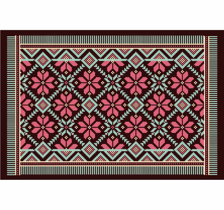 Estor enrollable habitación alfombra bordada - TenVinilo