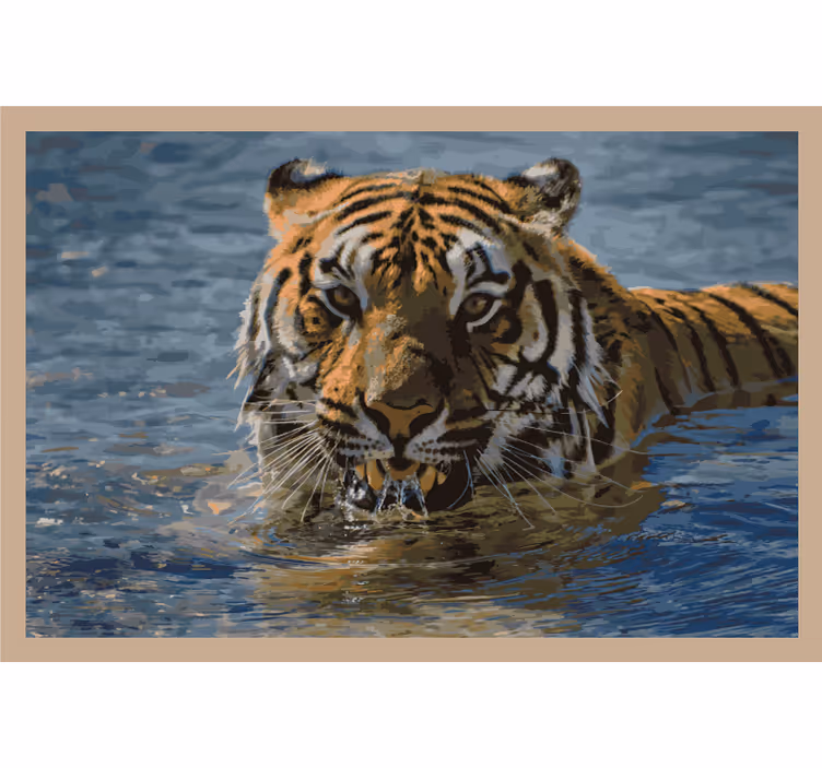Estor enrollable habitación tigre nadando - TenVinilo