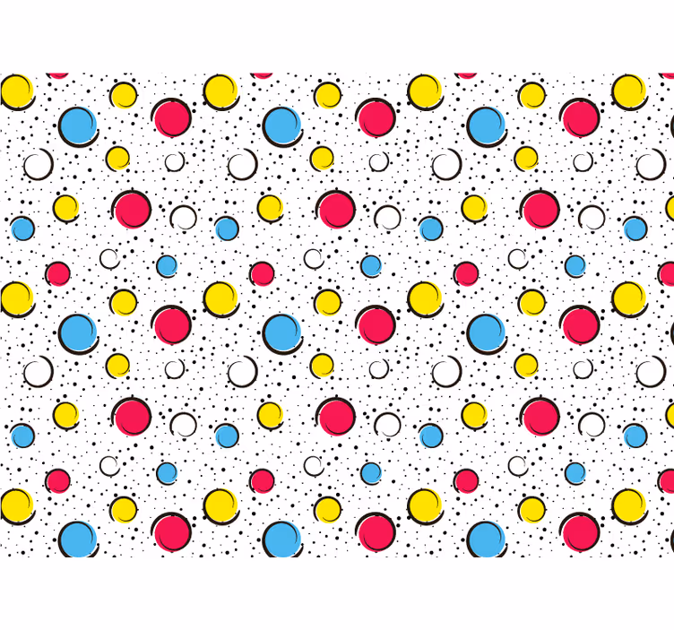 Estor enrollable habitación puntos multicolor - TenVinilo