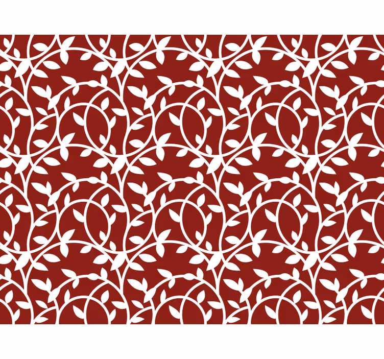 Estor enrollable habitación hoja roja y blanca - TenVinilo