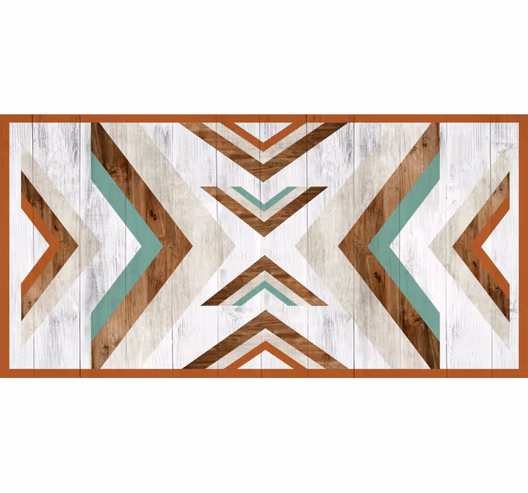 Estor enrollable habitación madera boho azteca - TenVinilo