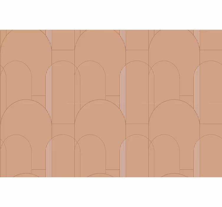 Estor enrollable habitación patrón circular terracota - TenVinilo