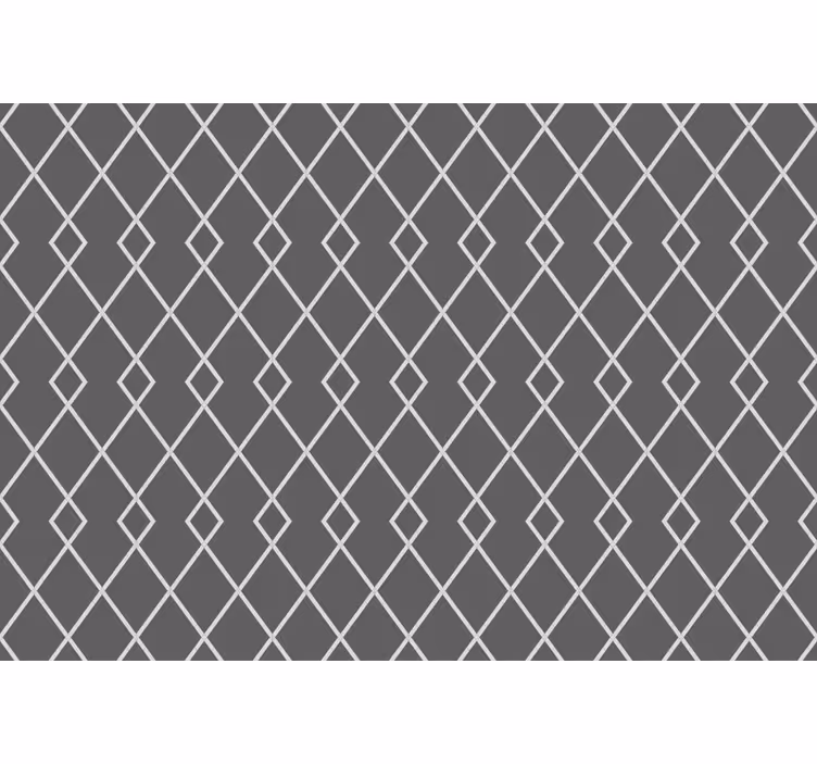 Estor enrollable habitación patrón diamante gris y blanco - TenVinilo
