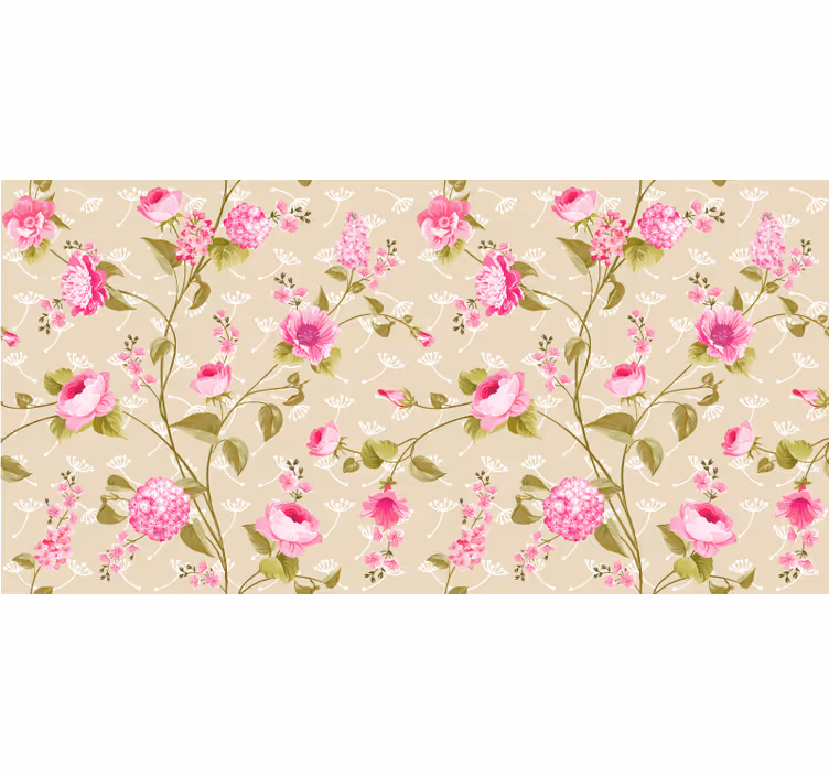 Estor enrollable habitación estampado floral vintage - TenVinilo