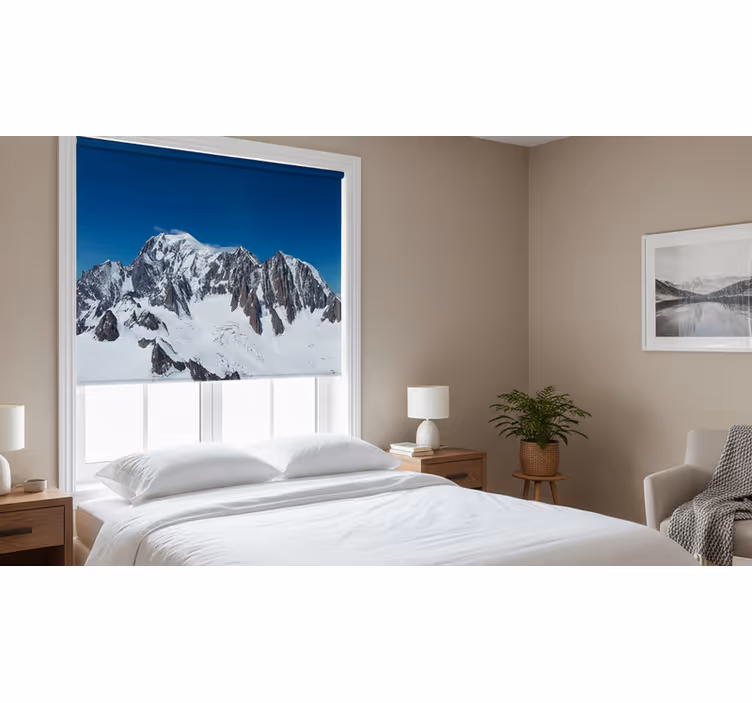 Estor enrollable habitación paisaje del mont blanc - TenVinilo