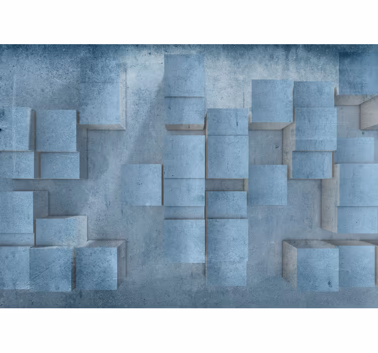 Estor enrollable habitación efecto cubos de piedra 3d - TenVinilo