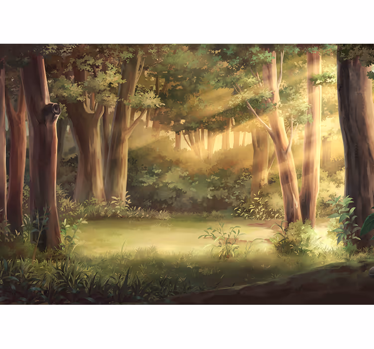 Estor enrollable habitación ilustración bosque fantástico - TenVinilo
