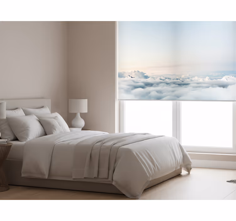 Estor enrollable habitación paisaje hermoso de cielo y mar - TenVinilo