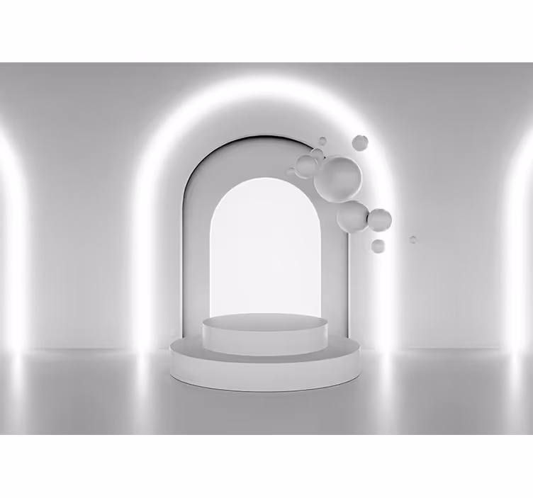 Estor enrollable blanco bola blanca ilusión 3d - TenVinilo