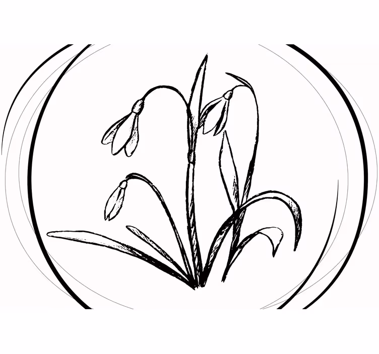 Estor enrollable blanco dibujo lindo de campanilla círculo - TenVinilo