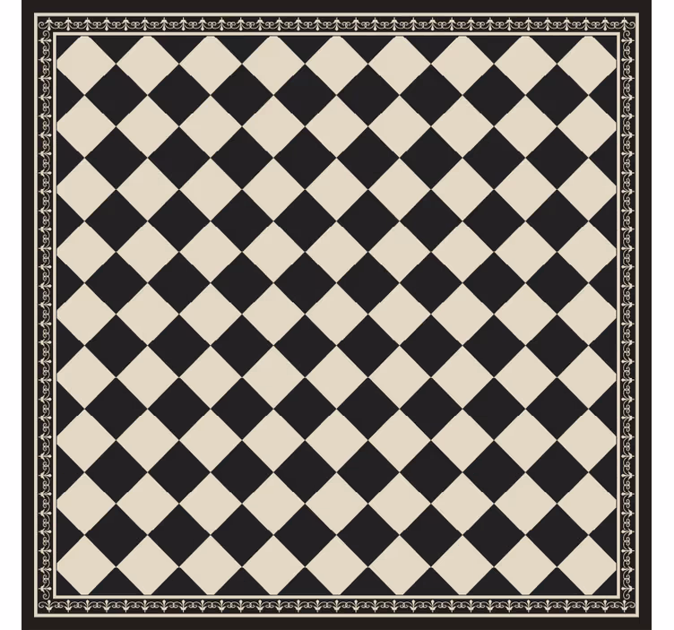 Estor enrollable salón tablero de ajedrez negro - TenVinilo