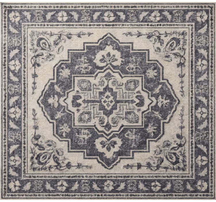 Estor enrollable salón azulejos beige elegantes - TenVinilo