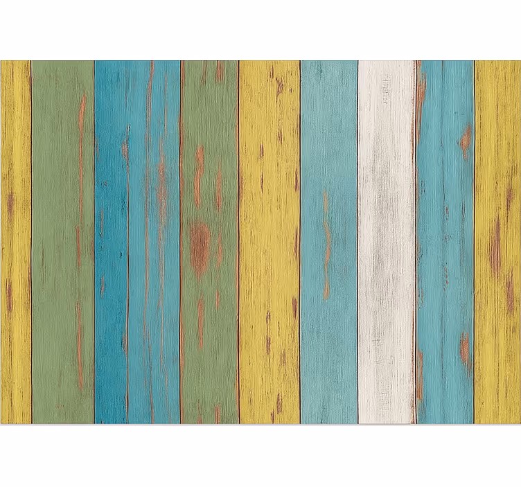 Estor enrollable salón efecto madera lavada colorida - TenVinilo
