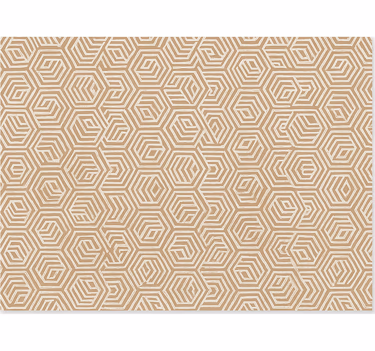 Estor enrollable salón ornamentos abstractos beige - TenVinilo