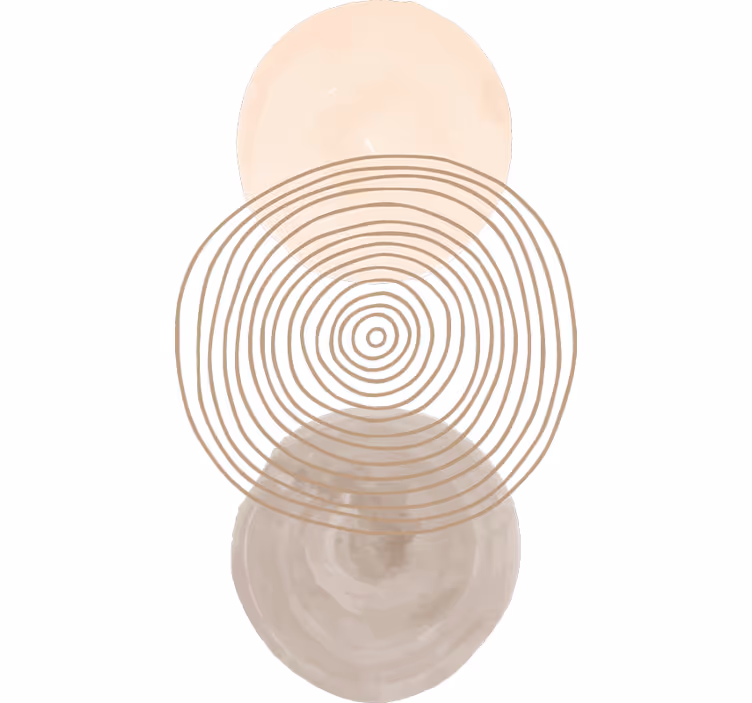 Estor enrollable habitación líneas y círculos abstractos - TenVinilo