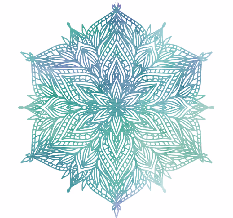 Estor enrollable habitación mandala turquesa - TenVinilo