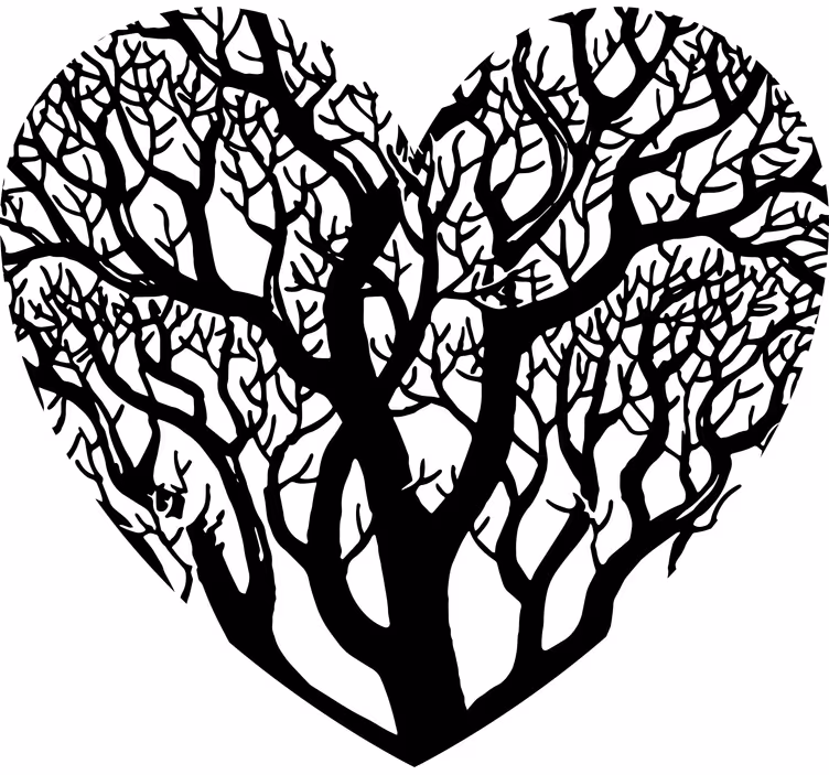 Estor enrollable habitación árbol de corazones - TenVinilo