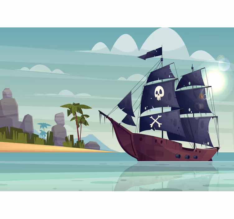 Estor enrollable infantil barco pirata - TenVinilo