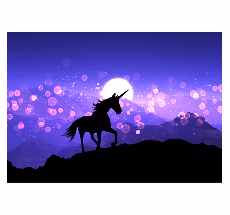 Estor enrollable infantil unicornio cuento de hadas - TenVinilo