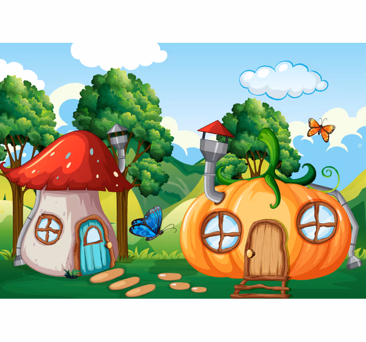 Estor enrollable infantil bosque de fantasía para niños - TenVinilo