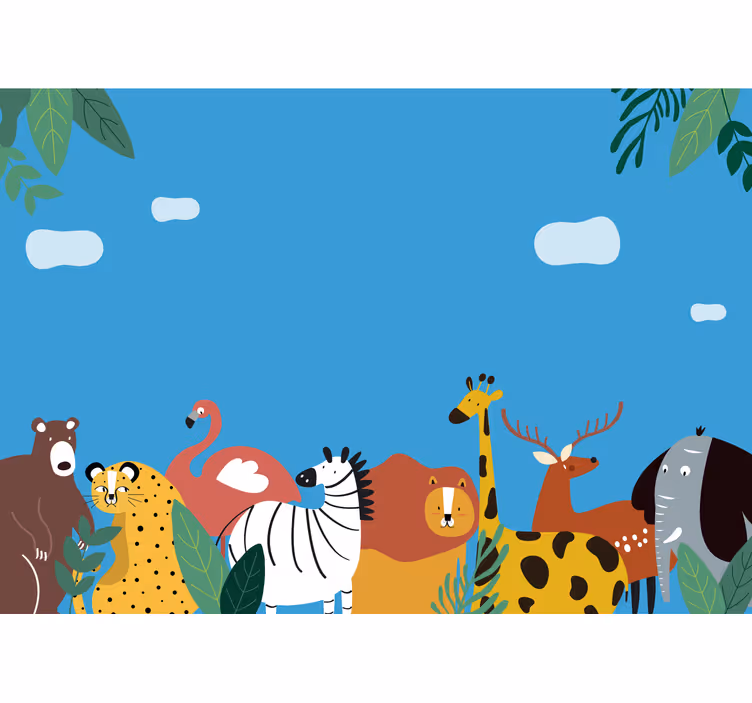 Estor enrollable infantil animales diferentes - TenVinilo