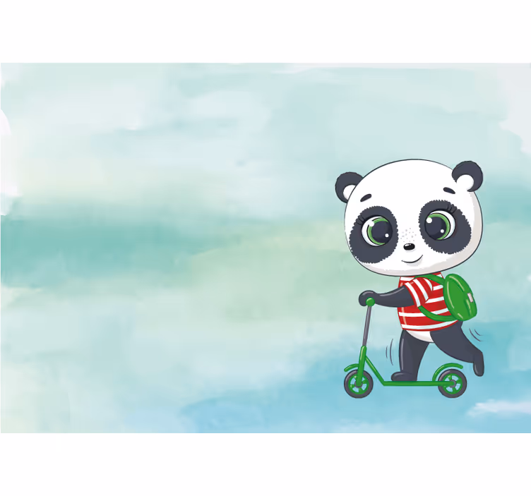 Estor enrollable infantil camiseta panda italiana - TenVinilo