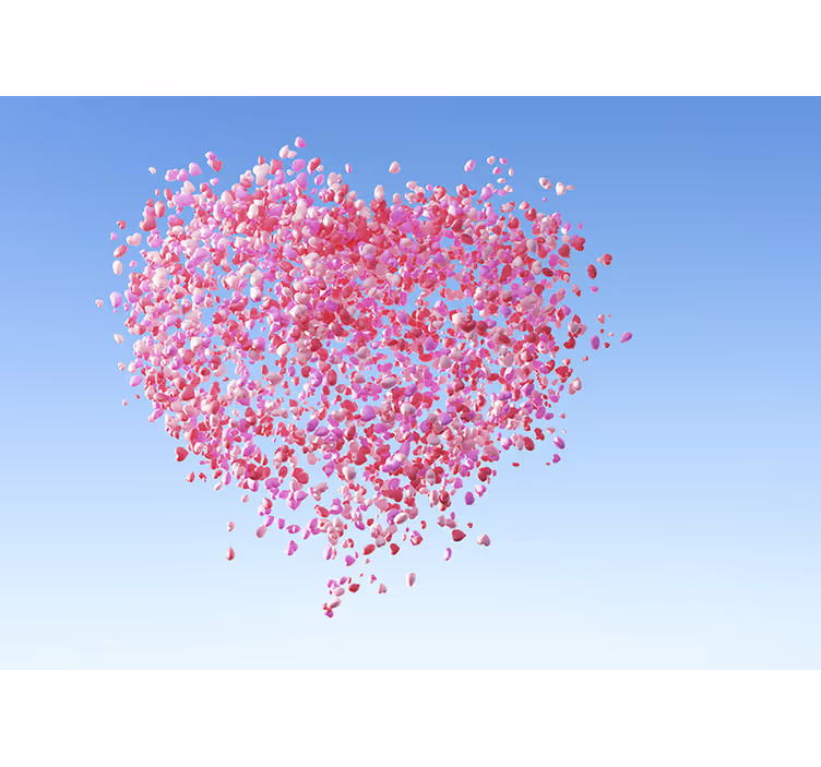 Estor enrollable infantil globos de corazones amorosos - TenVinilo
