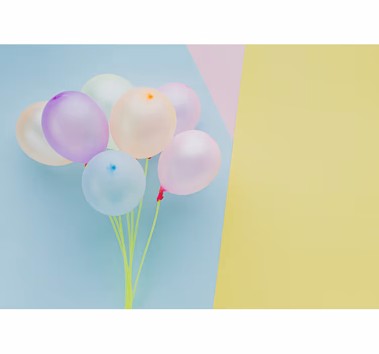 Estor enrollable infantil marco moderno con globos - TenVinilo