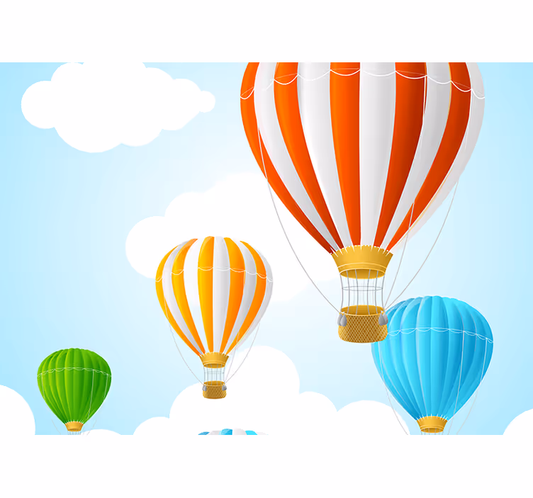 Estor enrollable infantil globos de aire brillante - TenVinilo