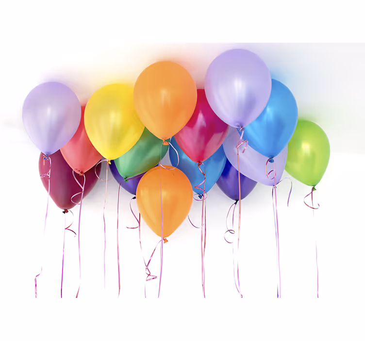 Estor enrollable infantil globos de colores arriba - TenVinilo