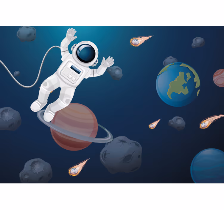 Estor enrollable infantil astronauta flotante - TenVinilo