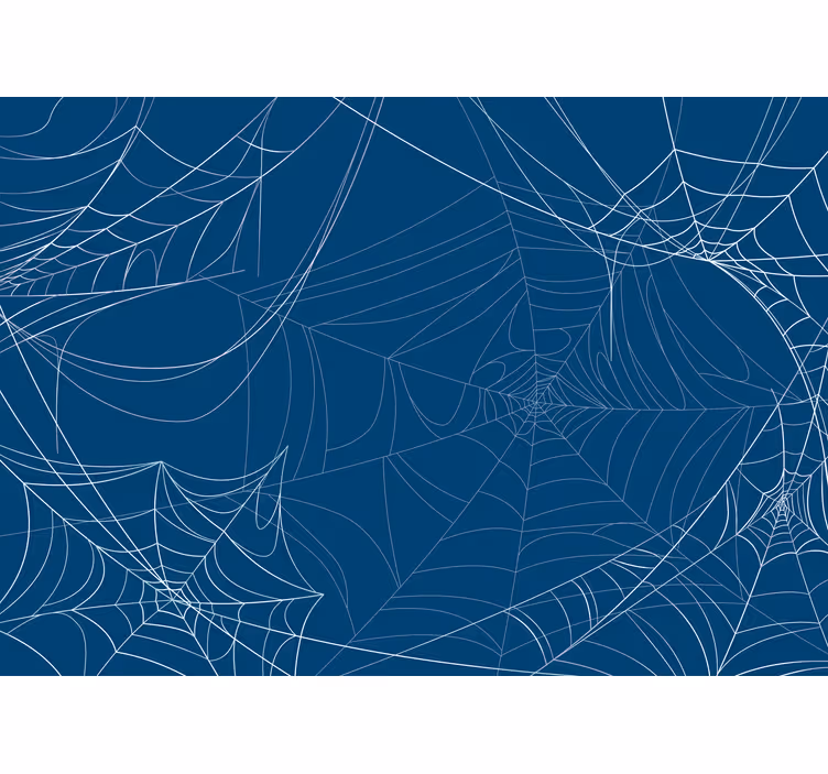 Estor enrollable infantil telaraña azul halloween - TenVinilo