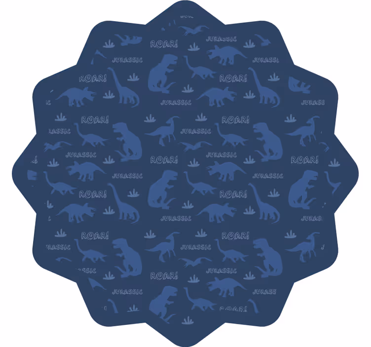 Estor enrollable infantil silueta de dinosaurio azul - TenVinilo